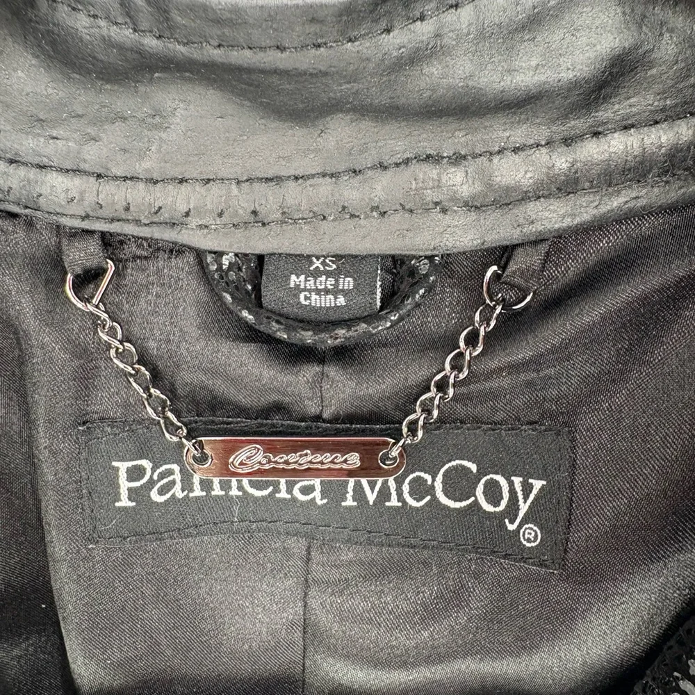 Pamela McCoy Black Leather Moto Jacket - Picture 6 of 13